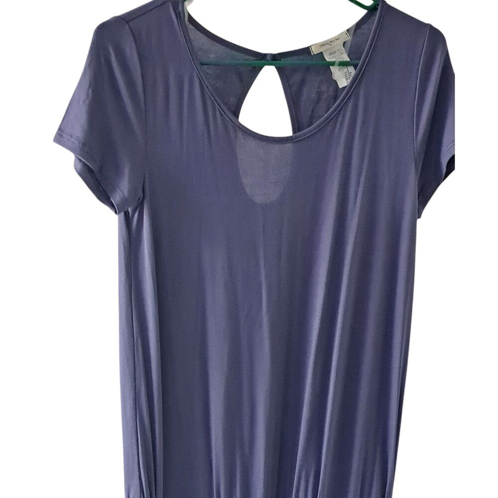 12PM by Mon Ami Periwinkle Blue Wide Leg Jumpsuit Small NWOT Soft Stretch Lounge - Picture 4 of 14